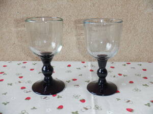 C8[ handmade sake cup and bottle Mini wine glass ~2 piece together Western-style tableware ]~ box none meal front sake . sake. weak . person etc. how about?? cold sake also!