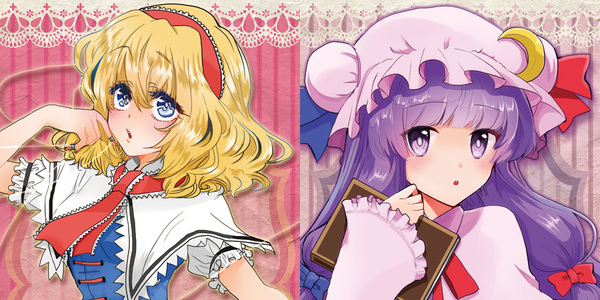 【特価・送料無料】東方projectクッションカバー（アリス・マーガトロイド、パチュリー・ノーレッジ）同人グッズ