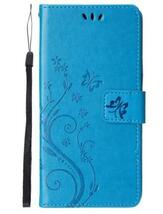 人気PU革手帳型Iphone12ケース レザー耐衝撃可愛い 和柄 カード収納 ストラップ付き 　青_画像1
