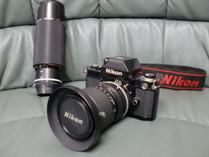 ☆NIKON☆　F2フォトミックA 黒＋Zoom-NIKKOR 28-85mmレンズ(HK-16装着) & Zoom-NIKKOR 100-300mmレンズ　おまけ付き♪