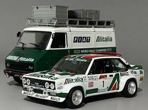 1/43 WRC Fiat 131 Abarth Winner 29th 1000 Lakes Rally 1979 ◆ Fiat 242 E Phase 1 Fiat Alitalia Rallye Team Support Car 1978-1979 