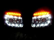 スズキ ジムニー JB23W ヘッドライト 全年式 LED プロジェクター フロント インナークローム メッキ ランプ 左右セット 日本光軸_画像2