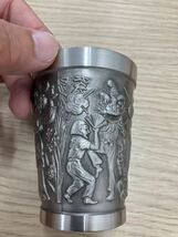 PEWTER カップ 97%TIN 錫製&BIENAL銅製 コースター6客セット_画像8