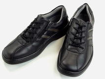 送料無料 ホントニラクダ 330 ブラック 黒 26.5cm 幅広 メンズ 日本製 カジュアル 本革 ウォーキングシューズ 撥水 ビジネス 革靴 紳士靴_画像9