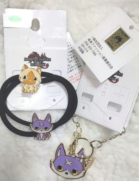 モンハンライズ(モンスターハンター)ヘアゴム2P&バックチャームセット☆