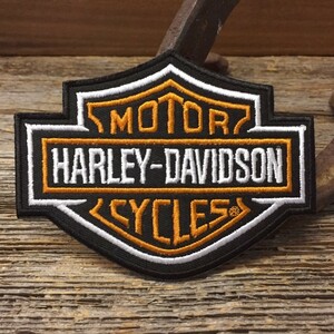 送料無料 ハーレー B＆S ロゴ 刺繍 ワッペン ◆ 定番 パッチ Harley バー アンド シールド バイク CAWP18