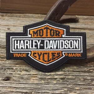 送料無料 ハーレー B＆S 旧ロゴ 刺繍 ワッペン ◆ Harley HD パッチ レトロ CAWP27