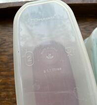 タッパーウェア MM楕円 #1 #2 Tupperware 2個セット 密封容器 保存容器 USED_画像7