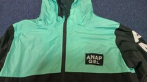 ★送料無料★ANAP girl ウインドブレーカー Mサイズ 中古 アナップガール 緑 ナイロンジャケット パーカー_画像2