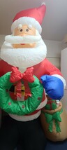 ★送料無料★クリスマス サンタ エアーディスプレイ エアブロー装飾 高さ230cm 中古 Xmas_画像1