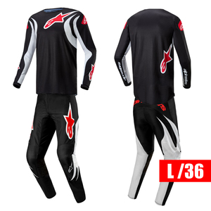 【送料サービス】 ALPINESTARS ’24 FLUID ルーセント 上下セット ブラックホワイト L/36サイズ