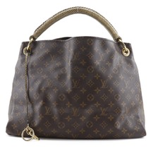 LOUIS VUITTON ルイ・ヴィトン アーツィーMM CA4106 ショルダーバッグ モノグラムキャンバス×パイソン 茶 レディース【I171823006】中古_画像1