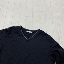 1106★ Calvin Klein カルバンクライン 長袖 Tシャツ ロンT Vネック M レディース ブラック_画像3
