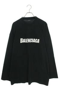 バレンシアガ BALENCIAGA 23SS 681046 TNVL1 サイズ:3 ロゴプリント長袖カットソー 新古品 NO05