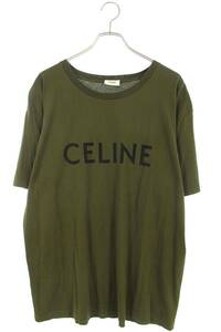 セリーヌバイエディスリマン CELINE by Hedi Slimane 2X681501F サイズ:L ルーズフィットロゴプリントTシャツ 中古 SB01