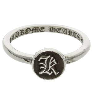 クロムハーツ Chrome Hearts BBLGM ALPHABET LETTER K/バブルガムアルファベット サイズ:4.5号 シルバーリング 中古 GZ11