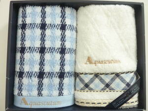 Aquascutum　アクアスキュータム　フェイスタオル　2枚 ※箱なし発送