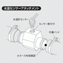 JURAN ジュラン 水温センサーアタッチメント2 湾曲形状 30φ　PT1/8 取付可能センサー： PT1/8 アルミ製 水温計_画像2