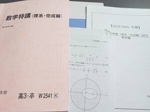 駿台　19年度冬期　数学特講（理系・完成編）　三森司先生　テキスト・プリント・板書ノート　フルセット　 河合塾　駿台　鉄緑会　東進 