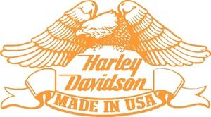 harley-davidson　ハーレー ステッカー　イーグル　横約288ｍｍ縦160ｍｍ　ハイグレード耐候６年oracal651 40色以上から選べます。