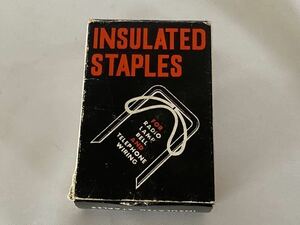 ステップル　insulated staples 70個ほど　ゴールド　No.5 ブラウン ピン　針金　はりがね