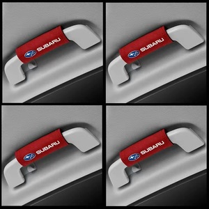 スバル SUBARU ルーフハンドル保護カバー 車グリップカバー ルーフハンドル装飾 取っ手カバー キズ防止 4個セット レッド