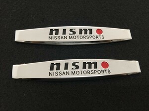 日産 nismo カーステッカー プレート 金属製 車用デカール エンブレム フェンダーバッジ シール 傷を隠す 2枚セット　28番