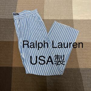 90s 80s vintage Ralph Lauren USA製 ラルフローレン ツータック チノパン シャンブレー W31 POLO CHINO ワーク アメリカ製