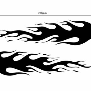 ★ファイヤーパターンステッカー3★左右セット★ミラータイプも同価格！