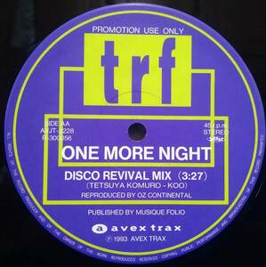 【12's J-Pop】TRF「One More Night」Promo JPN盤