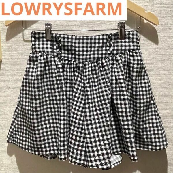 ☆美品☆OWRYSFARM チェック柄　ハイウエスト　フレア　キュロット　！最終お値下げ済み！