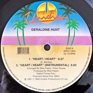 【再発 12】Geraldine Hunt / Heart Heart