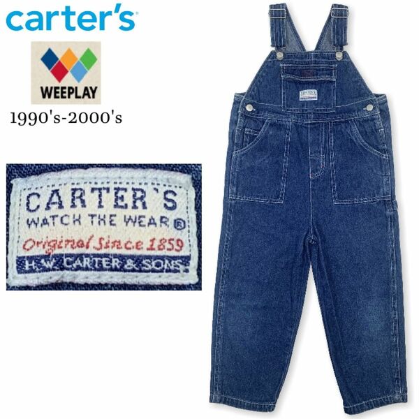 ★1994年-2000年初頭 ネオビンテージ WEEPLAY製 CARTER'S カーターズ デニム オーバーオール 110cm位