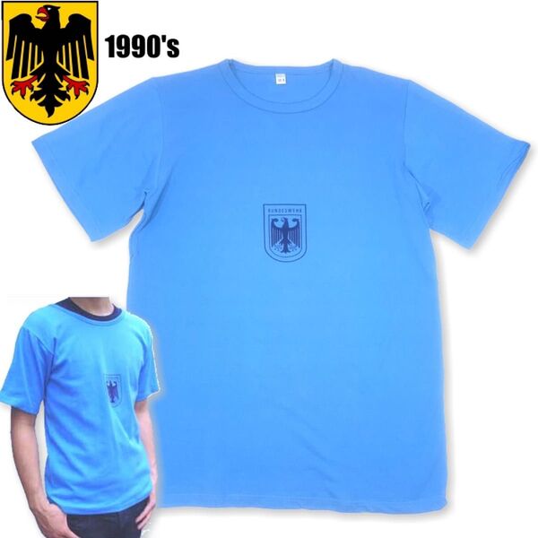 1990年代 新品デッドストック ドイツ軍 BUNDESWEHR アドラー トレーニング Tシャツ Gr4表記 日本サイズM位