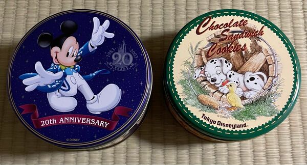 東京ディズニーランド20周年 菓子缶ほか1個