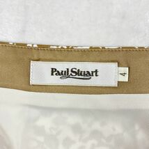 美品 Paul Stuart ポールスチュアート リーフ柄 フレアスカート 膝丈 裏地あり レディース ボトムス キャメル サイズ4*FC250_画像6