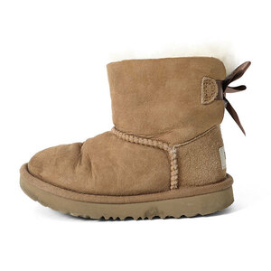 Ugg mini bailey bow ii high cut boots mouton 1017397t 16см коричневый чай детский