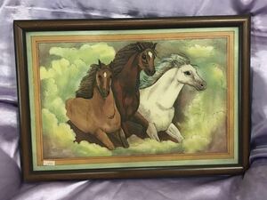 Art Auction 最終セール!【少々難あり】インド製☆砂絵~馬 A, 美術品, 絵画, その他