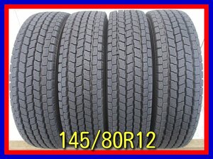 ■中古タイヤ■　145/80R12 80/78N LT YOKOHAMA ice GUARD IG91 トラック エブリイ等 4本セット 冬タイヤ スタッドレス 激安 送料無料 A39