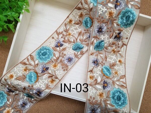 インド刺繍リボン インド刺繍 刺繍リボン