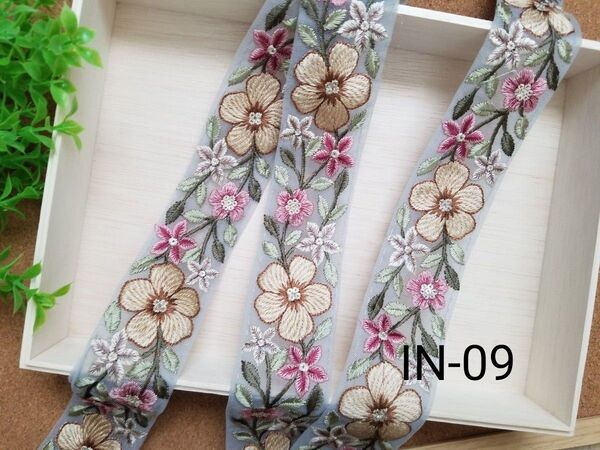インド刺繍リボン インド刺繍 刺繍リボン