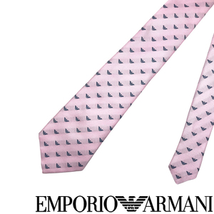 EMPORIO ARMANI ネクタイ エンポリオアルマーニ ブランド イーグルロゴ柄 シルク オールドピンク 【剣先幅：8.5cm】 340182-616-00677