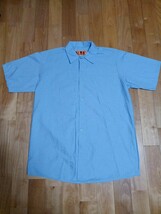 REDKAP レッドキャップ 半袖ワークシャツ L ライトブルー_画像1