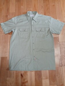 Dickies ディッキーズ 半袖ワークシャツ L ベージュ