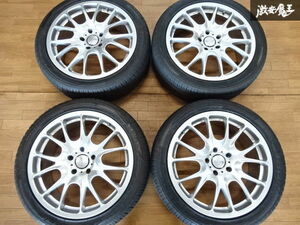 RAYS レイズ ベルサス ミレニオ ホイール 18インチ 7.5J +42 PCD114.3 5穴 4本 タイヤ バリ山 225/45R18 プリウス ミニバン ★ 棚1F13