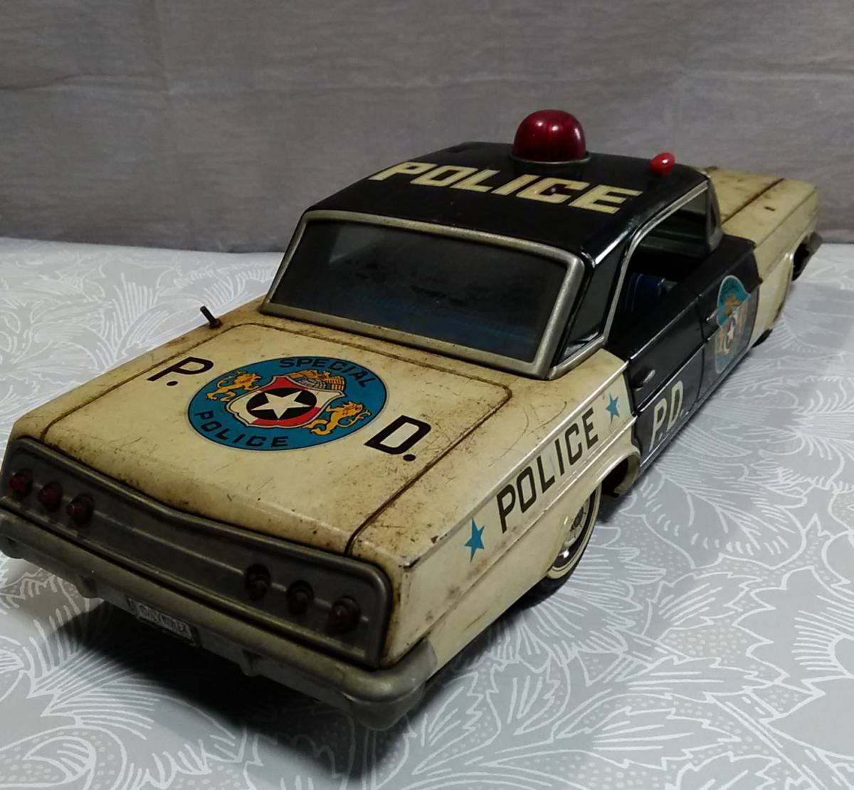 ブリキ パトカー police car レトロ ヴィンテージ tin ミニカー-