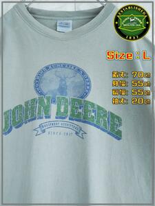 【00s】企業ロゴ JOHN DEERE アーチロゴ Ｔシャツ　L 3396