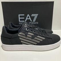 1円〜★新品★US9.5(約27.5㎝) ★EA7 EMPORIO ARMANI(エンポリオアルマーニ)/メンズ/レースアップシューズ/イーグルロゴ/ガンメタ_画像3