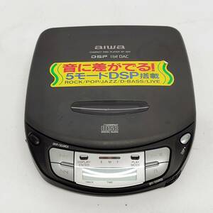 ●アイワ XP-300 ポータブルCDプレーヤー aiwa ブラック DSP 1bit DAC オーディオ 音響機器 屋外 COMPACT DISC PLAYER S2126