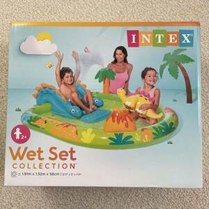 [ free shipping ] new goods *INTEX Inte ks play center dinosaur Dinosaur slipping pcs attaching pool home use pool for children pool 